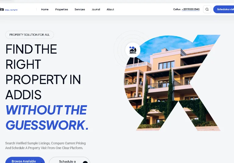 KiraEstate real estate discovery homepage
